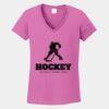 Ladies Heavy Cotton ™ 100% Cotton V Neck T Shirt Thumbnail