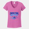 Ladies Heavy Cotton ™ 100% Cotton V Neck T Shirt Thumbnail